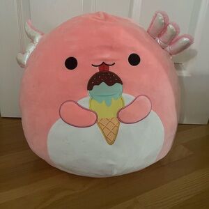 Big Squishmallows Foodie Friends Squad Archie the Axolotl w/ Ice Cream Cone 22”